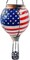 Glass Solar Hot Air Balloon Lantern with Flame Hanging Garden Flickering Light Outdoor Waterproof for Yard Patio Tree 4th of July Decorations